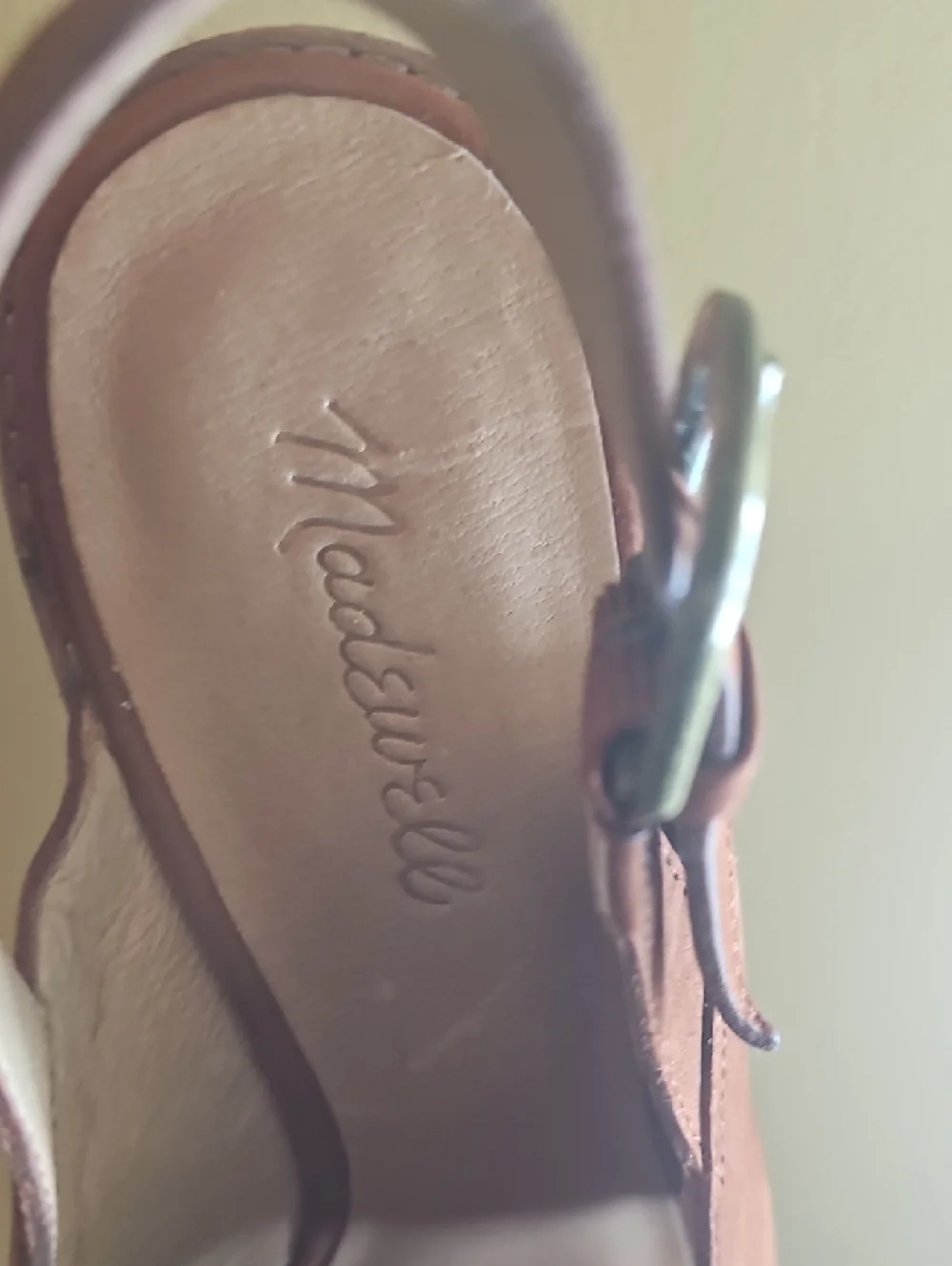 Madewell Rust Suede Crisscross Open‑Toe Slingback Sandals - Picture 5 of 5